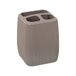DRW Tandenborstelbeker van acryl, beige, 9,5 x 7 x 7 cm