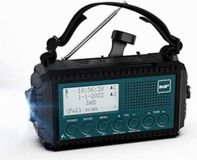 Radio de secours à énergie solaire – Avec système de recharge manuel – Fonctionne sur piles – Pour situations d'urgence
