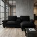 OKWISH Hoekbank 224 x 151 cm - Zwart
