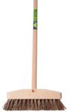 MM Eurotool Luiwagen 23,5 cm met harde natuurvezels en houten steel 130 cm