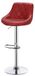 Tabouret de bar cuir artificiel lie de vin tabouret de bar réglable en hauteur pivotant rembourré repose-pieds acier chromé