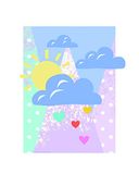 Komar Disney Wandafbeelding Winnie de Pooh Clouds | kinderkamer, babykamer, decoratie, kunstdruk | zonder lijst | WB088-40x50 | Afmetingen: 40 x 50 cm (breedte x hoogte)