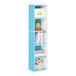 Furinno Pasir 5-Tier Open Plank Boekenkast, Lichtblauw/Wit