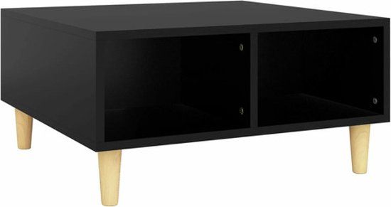 vidaXL Salontafel 60x60x30 cm bewerkt hout zwart