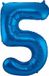 Folat Verjaardag Leeftijd folieballon - 5 jaar - blauw - 86 cm - cijferballon groot