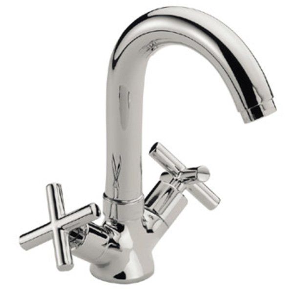 Plieger Cross Keukenkraan - Chroom - Draaibare Uitloop - Kruisgrepen