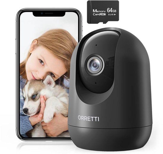 Orretti Orretti® X2 Smartcam - IP camera WiFi - Cloud opnames - Bewakingscamera met bewegingsdetectie - Babyfoon met Camera - Wit