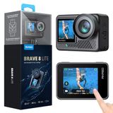 AKASO Brave 8 Lite Action Cam 4K60FPS 20MP WiFi onderwatercamera met dubbel scherm, SuperSmooth stabilisatie, groothoek 150°, waterdicht tot 60 m, 4 x zoom, 8 x slo-mo 2 x 1550 mAh batterijen