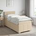 vidaXL Boxspringbed met matras Crèmekleurig 100 x 200 cm Stof