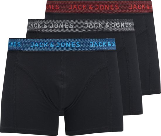 Jack & Jones Heren Boxershort - 3-pack - Asphalt - Maat M