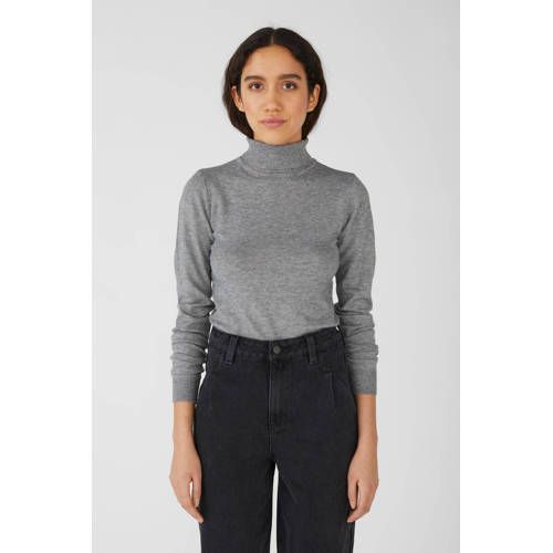 OBJECT OBJTHESS Mélange Fine Knit Sweater - Grey