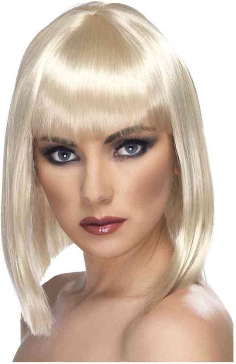 Smiffys Pruik Glam Blonde Wit