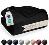 Blumtal Sherpa deken - 230 x 270 cm - Zwart
