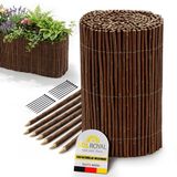 Sol Royal Wilgen Tuinrand 30 cm hoog – Flexibele Tuinrand Hout met 7 Grondpennen & 14 Kabelbinders – Lage Tuinomheining Wilgentenen Schutting Gazonrand Tuinafscheiding 30x300 cm – WB79