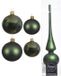 Decoris Kaemingk B.V. Compleet glazen kerstballen pakket donkergroen glans/mat 39 stuks - 18x 4 cm en 20x 6 cm - Inclusief piek mat