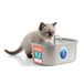 Aqpet Friends Kattenfontein van roestvrij staal, 3,2 l, automatische waterdispenser, ultra stil, met meerlaags filter, drinkfontein voor katten en honden, altijd schoon water