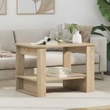 vidaXL Salontafel Sonoma Eik 72 x 50 x 50 cm Bewerkt Hout