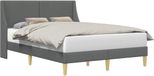 vidaXL Bedframe Effen met hoofdeinde aansluitplaat