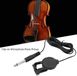 Microphone pour guitare, adapté pour enregistrements, avec une connexion audio de 6,35 mm. Longueur de câble et compatibilité : adapté pour violon et autres instruments à cordes