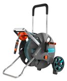 Gardena AquaRoll L Easy chariot de tuyau - 50m tuyau - Bleu, Gris, Orange