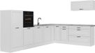 Vicco Hoekkeuken R-Line, Wit landelijk/Wit, 327 cm