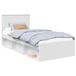 vidaXL Bedframe met hoofdeinde Wit 90 x 190 cm Bewerkt hout