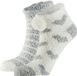 Apollo bedsokken / huissokken - dames - 2-pack - grijs/wit - one size