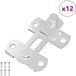 Serrure de porte 12 pièces argenté 70 x 8 mm acier