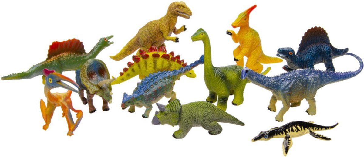 JIN Dino's in luxe doos - Multicolor - Kunststof - 2022