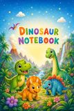 Dinosaur Notebook for Kids: Cute Dinosaur Writing Journal with Wide Ruled Pages