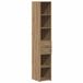 vidaXL Boekenkast Artisan Eiken 42,4 x 185,2 cm
