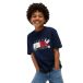 TOMMY HILFIGER Chemise bleu marine / rouille rouge / blanc