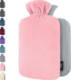 Warmwaterkruik Qomfor Warmwaterkruik met Fleece Hoes - Roze - 1.8L