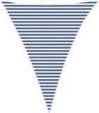 vidaXL Zonneschaduw Driehoekig 4 x 5 x 5 m 100% Polyester Oxford Blauw en wit