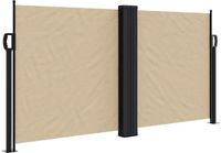 vidaXL Windscherm uittrekbaar 120x600 cm beige