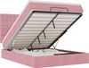 vidaXL Lit coffre avec matelas 140x190cm Velours Rose