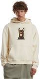 Mister Tee Fearless Dawg Fluffy Hoodie/trui Heren Creme XS