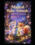 Magical Baby Animals Coloring Book for Kids Ages 3–8: 25 Enchanting Fairytale Pages with Cute 3D-Style Unicorns, Dragons, Forest Creatures & More