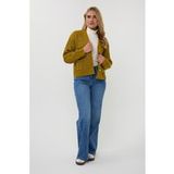 EsQualo Cardigan Oversize Lurex Golden Olive Größe: S