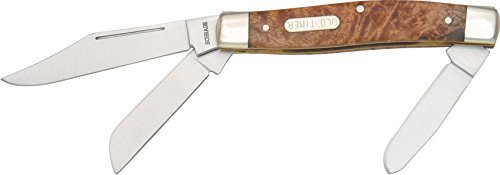 Schrade 0 Oude Timer Custom, Senior, Desert Iron Houten Handvat 7,6 x 7,6 x 10,2 cm