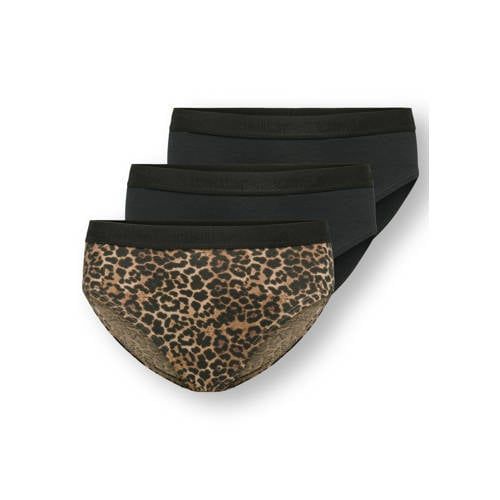 ONLY KIDS ONLY GIRL slip - bruin/zwart (set van 3)