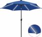 vidaXL Parasol met LED-verlichting en aluminium paal 300 cm azuurblauw