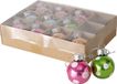 Boltze Home Kerstbal mini glas met stippen 12 stuks