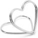 partydeco Tischkartenhalter Herz 2,5cm Metall silber, 10 Stück