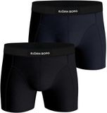 Björn Borg Cotton Stretch boxers - heren boxers normale lengte (2-pack) - blauw en zwart