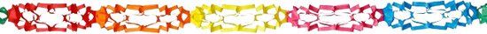 Top1Toys Wefiesta Slinger Garland Retro 6 Meter Papier Multicolor