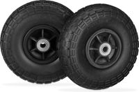 Merkloos Relaxdays 2x steekwagenwiel 4.1/3.5-4'' anti lek tot 150kg zwart