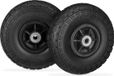 Merkloos Relaxdays 2x steekwagenwiel 4.1/3.5-4'' anti lek tot 150kg zwart