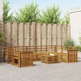 vidaXL Acacia Hout Bank Loungeset Naturel