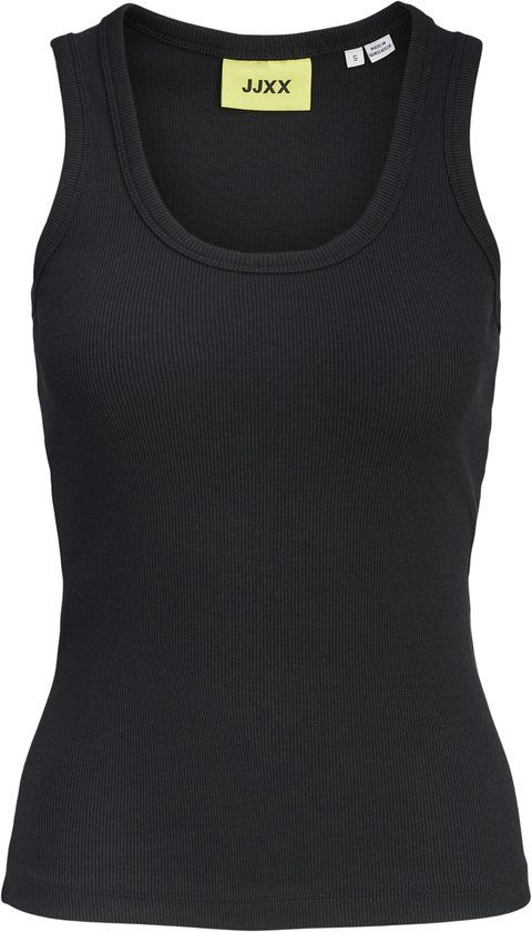 JJXX GIRL JACK&JONES JXFRIDA SL U-NECK TOP JRS NOOS GRL Meisjes Zwart Maat 140